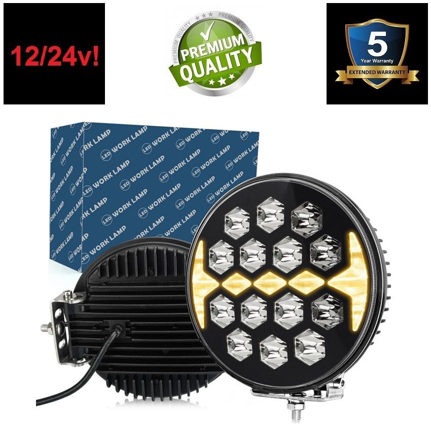 LED REFLEKTOR - RADNO SVETLO 9" 23cm 120W + DRL 5W (NARANDZASTO) Beograd Zemun